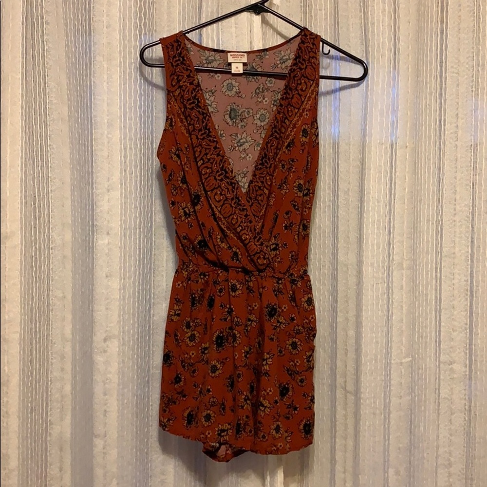 Copper Floral Romper